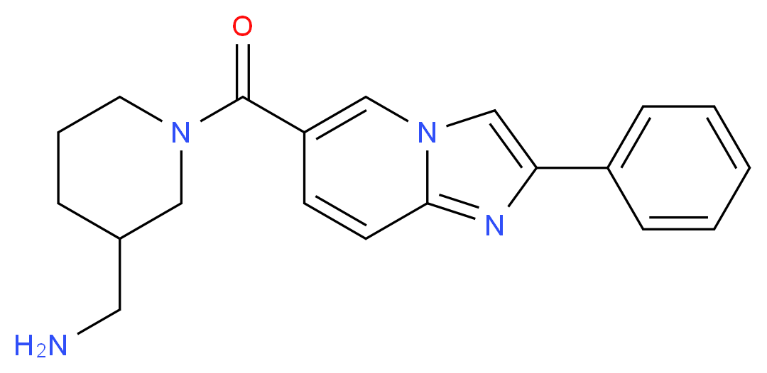 ({1-[(2-phenylimidazo[1,2-a]pyridin-6-yl)carbonyl]piperidin-3-yl}methyl)amine_Molecular_structure_CAS_)
