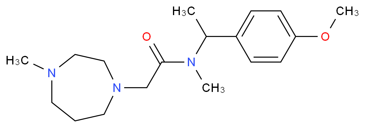 N-[1-(4-methoxyphenyl)ethyl]-N-methyl-2-(4-methyl-1,4-diazepan-1-yl)acetamide_Molecular_structure_CAS_)