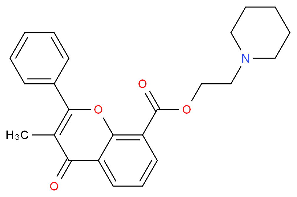 2-(Piperidin-1-yl)ethyl 3-Methyl-4-oxo-2-phenyl-4H-chroMene-8-carboxylate_Molecular_structure_CAS_15301-69-6)