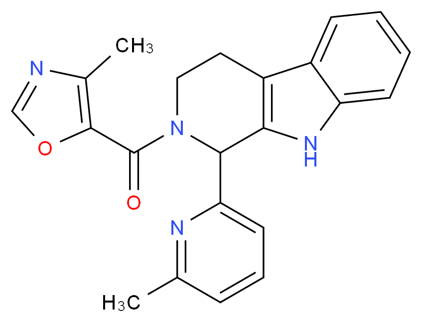 2-[(4-methyl-1,3-oxazol-5-yl)carbonyl]-1-(6-methyl-2-pyridinyl)-2,3,4,9-tetrahydro-1H-beta-carboline_Molecular_structure_CAS_)