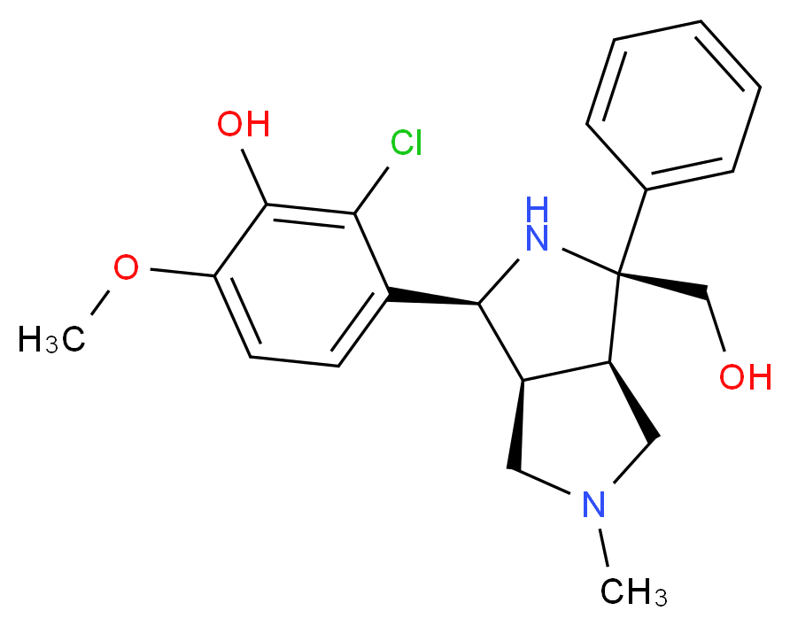 2-chloro-3-[(1S*,3S*,3aR*,6aS*)-3-(hydroxymethyl)-5-methyl-3-phenyloctahydropyrrolo[3,4-c]pyrrol-1-yl]-6-methoxyphenol_Molecular_structure_CAS_)