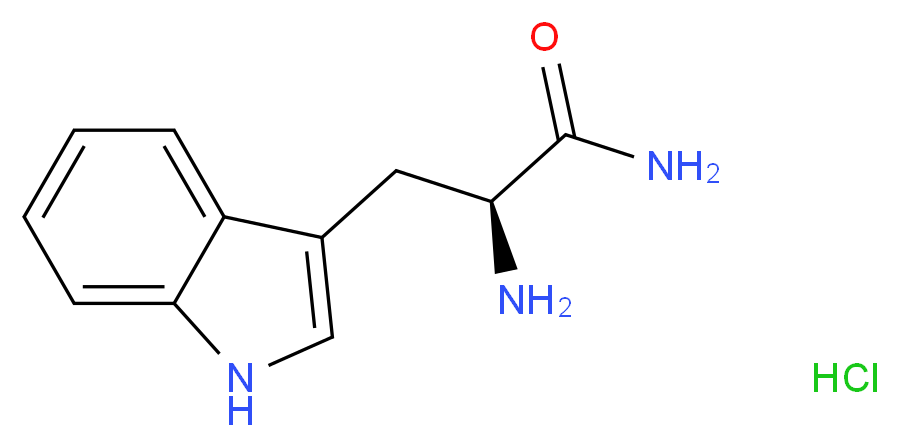 (S)-2-Amino-3-(1H-indol-3-yl)propanamide hydrochloride_Molecular_structure_CAS_5022-65-1)