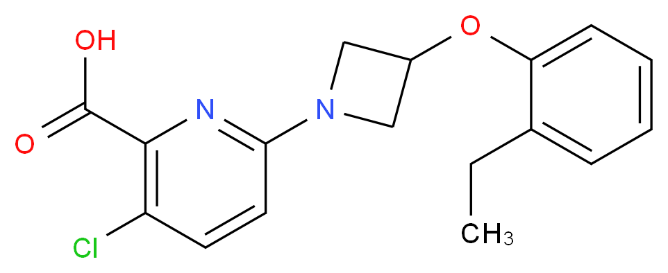 3-chloro-6-[3-(2-ethylphenoxy)-1-azetidinyl]-2-pyridinecarboxylic acid_Molecular_structure_CAS_)