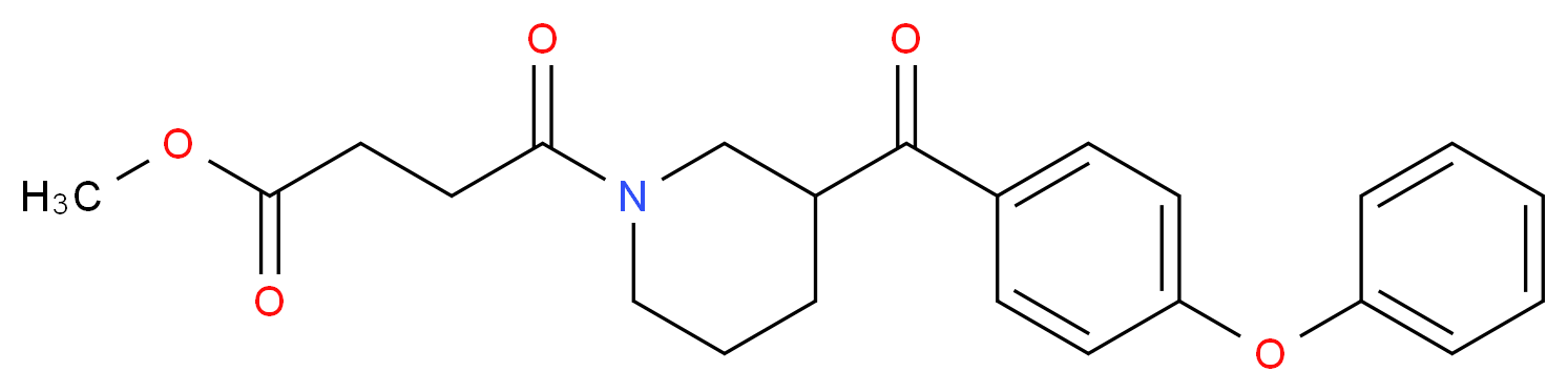 methyl 4-oxo-4-[3-(4-phenoxybenzoyl)-1-piperidinyl]butanoate_Molecular_structure_CAS_)