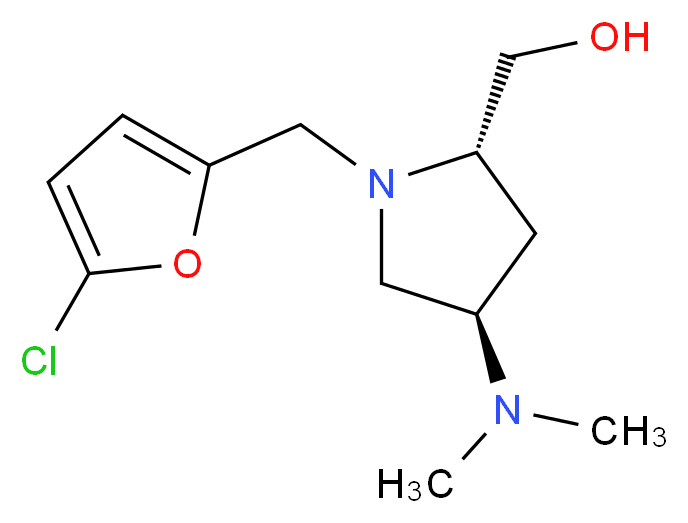 [(2S,4R)-1-[(5-chloro-2-furyl)methyl]-4-(dimethylamino)pyrrolidin-2-yl]methanol_Molecular_structure_CAS_)
