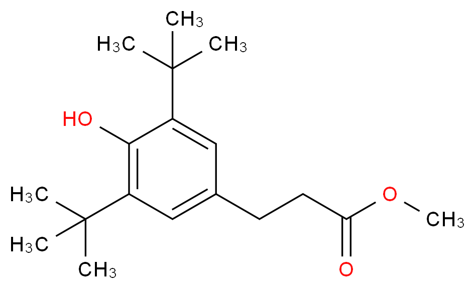 methyl 3-[3,5-di(tert-butyl)-4-hydroxyphenyl]propanoate_Molecular_structure_CAS_6386-38-5)