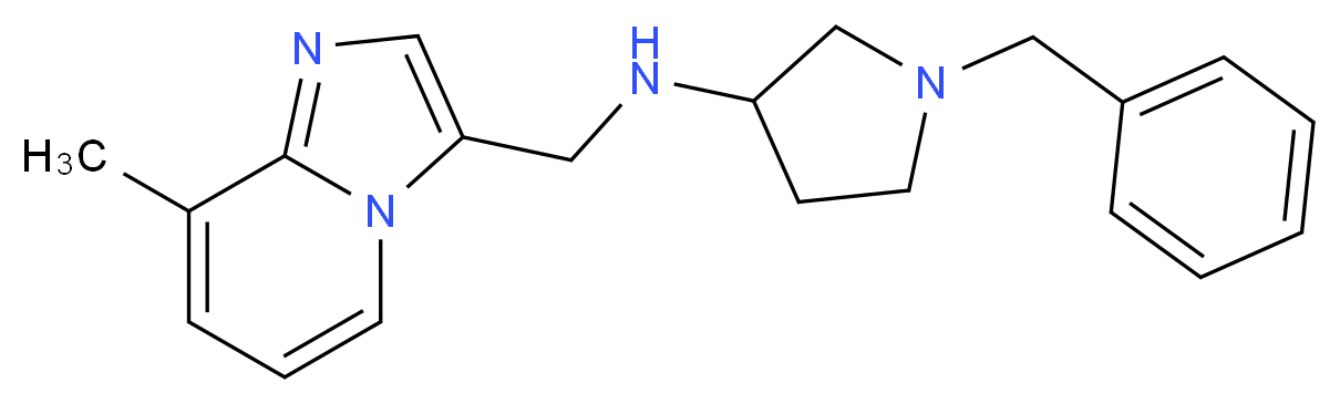 1-benzyl-N-[(8-methylimidazo[1,2-a]pyridin-3-yl)methyl]pyrrolidin-3-amine_Molecular_structure_CAS_)