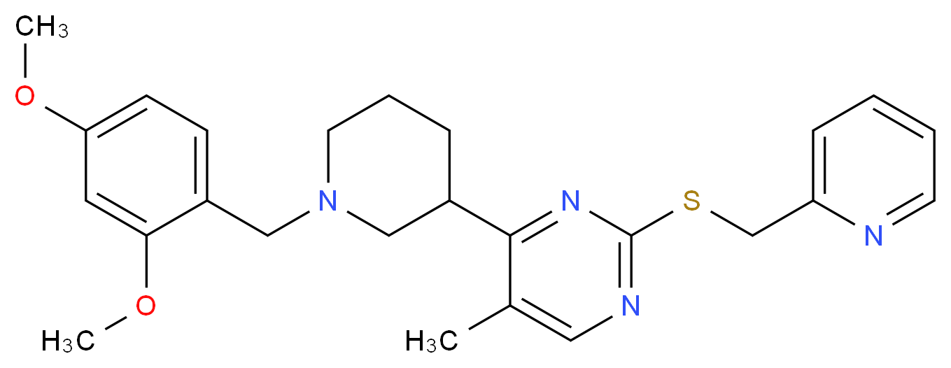 4-[1-(2,4-dimethoxybenzyl)-3-piperidinyl]-5-methyl-2-[(2-pyridinylmethyl)thio]pyrimidine_Molecular_structure_CAS_)