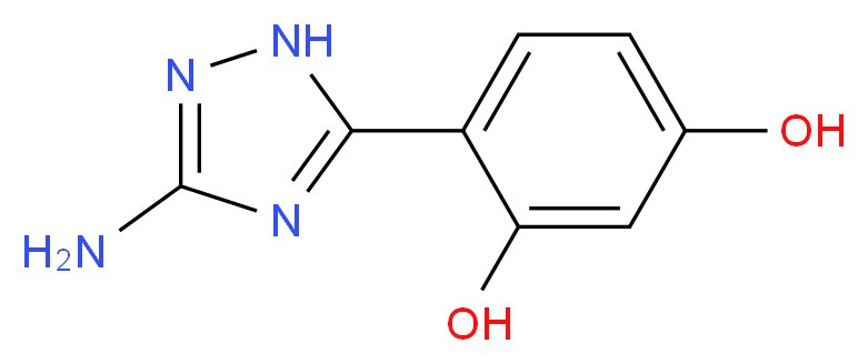 4-(3-amino-1H-1,2,4-triazol-5-yl)benzene-1,3-diol_Molecular_structure_CAS_)