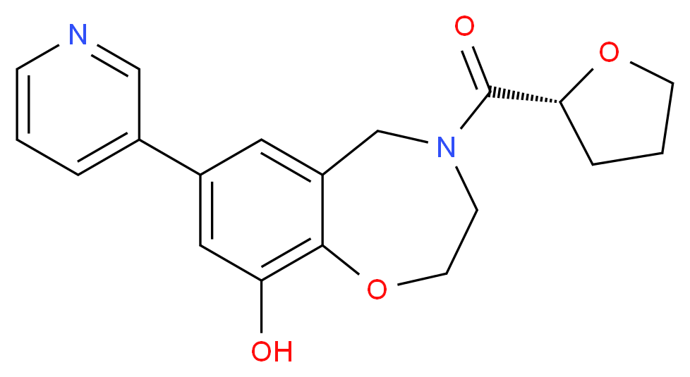 7-pyridin-3-yl-4-[(2R)-tetrahydrofuran-2-ylcarbonyl]-2,3,4,5-tetrahydro-1,4-benzoxazepin-9-ol_Molecular_structure_CAS_)