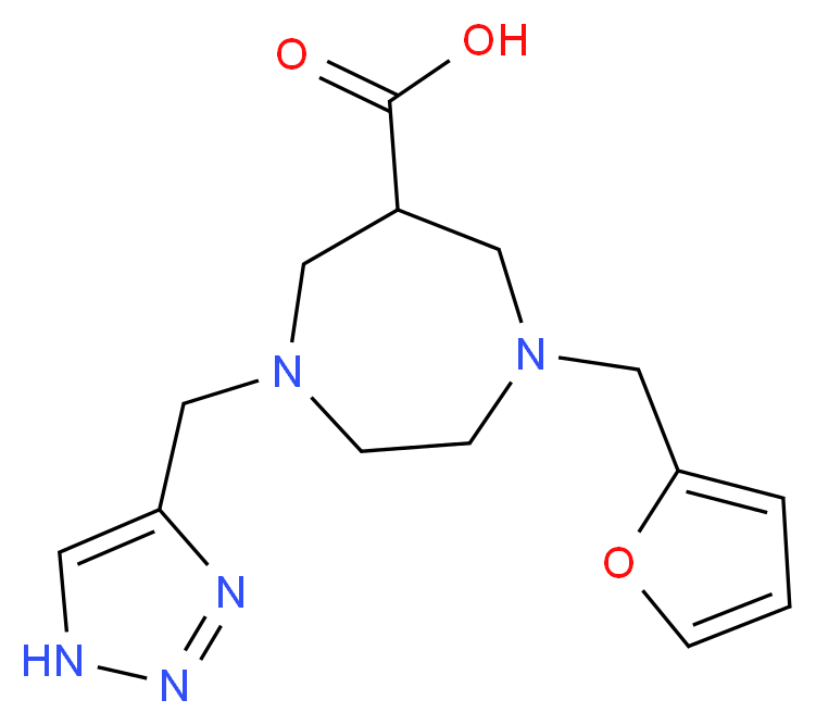 1-(2-furylmethyl)-4-(1H-1,2,3-triazol-4-ylmethyl)-1,4-diazepane-6-carboxylic acid_Molecular_structure_CAS_)