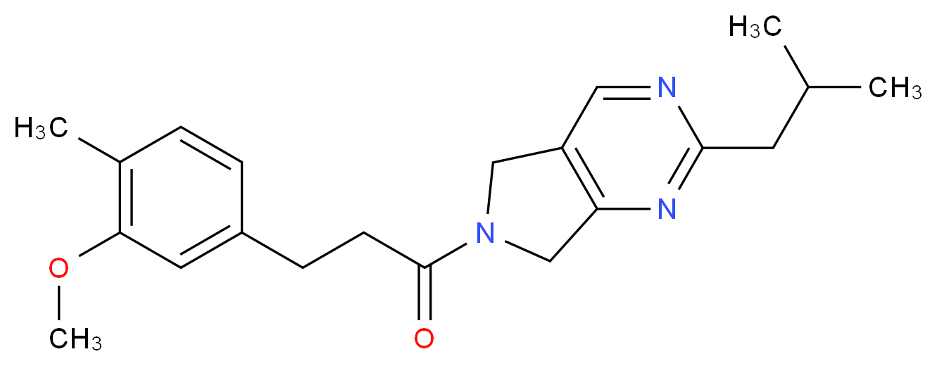 2-isobutyl-6-[3-(3-methoxy-4-methylphenyl)propanoyl]-6,7-dihydro-5H-pyrrolo[3,4-d]pyrimidine_Molecular_structure_CAS_)