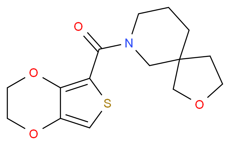7-(2,3-dihydrothieno[3,4-b][1,4]dioxin-5-ylcarbonyl)-2-oxa-7-azaspiro[4.5]decane_Molecular_structure_CAS_)