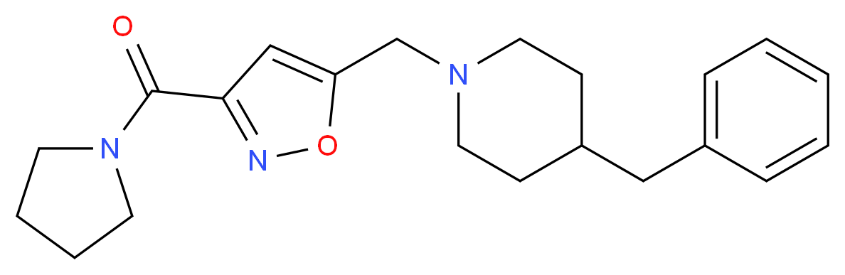 4-benzyl-1-{[3-(1-pyrrolidinylcarbonyl)-5-isoxazolyl]methyl}piperidine_Molecular_structure_CAS_)