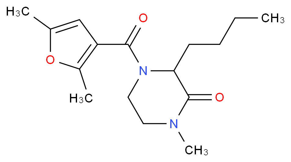 3-butyl-4-(2,5-dimethyl-3-furoyl)-1-methyl-2-piperazinone_Molecular_structure_CAS_)