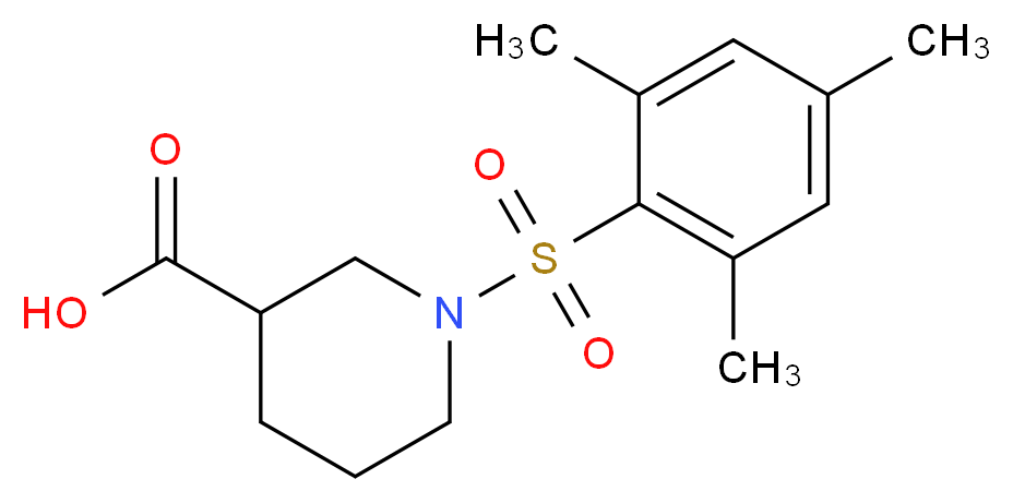 1-(mesitylsulfonyl)piperidine-3-carboxylic acid_Molecular_structure_CAS_)