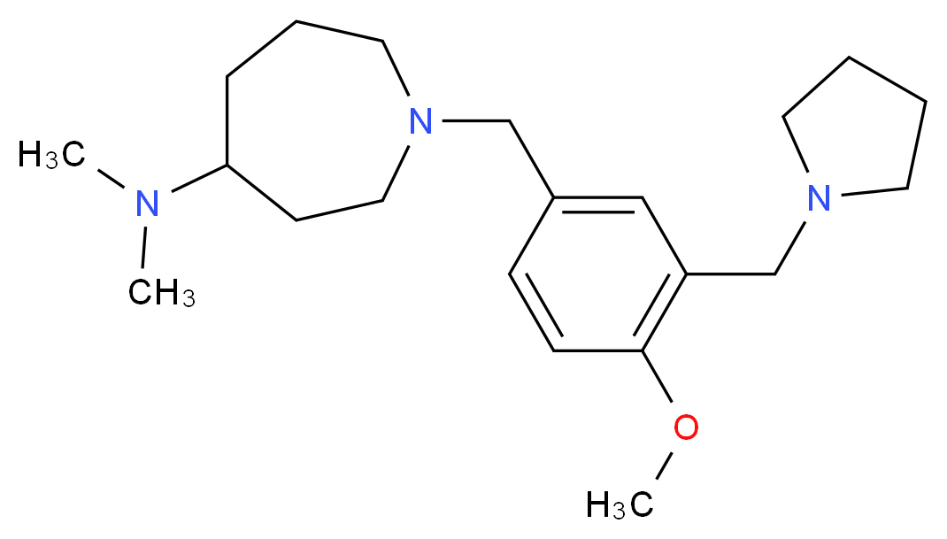 1-[4-methoxy-3-(pyrrolidin-1-ylmethyl)benzyl]-N,N-dimethylazepan-4-amine_Molecular_structure_CAS_)