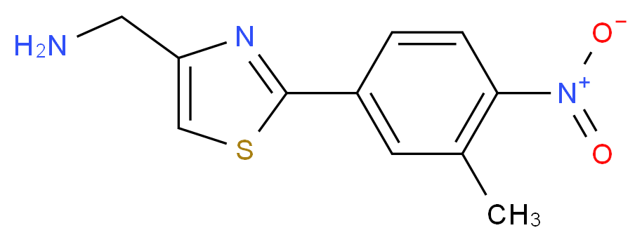 C-[2-(3-METHYL-4-NITRO-PHENYL)-THIAZOL-4-YL]-METHYLAMINE_Molecular_structure_CAS_885280-61-5)