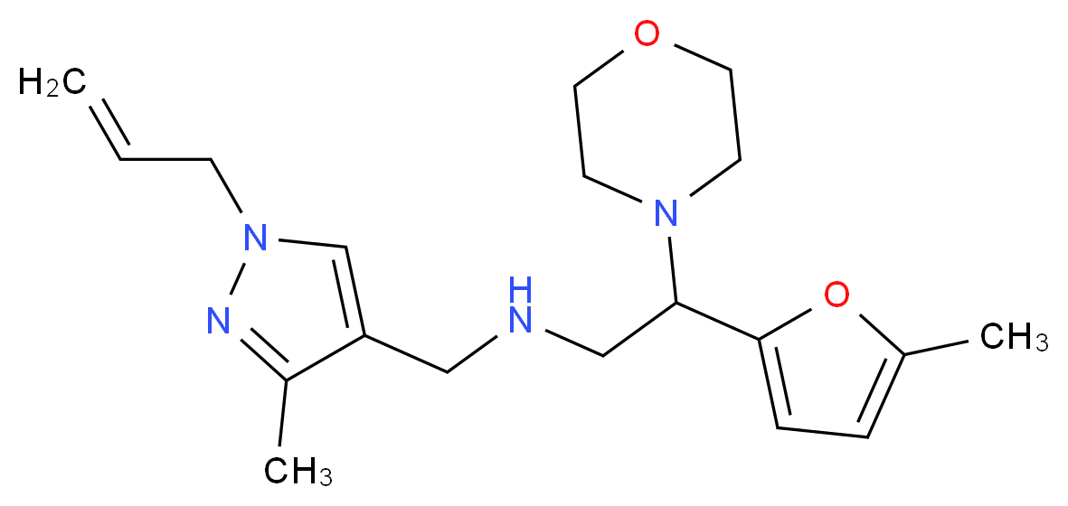 N-[(1-allyl-3-methyl-1H-pyrazol-4-yl)methyl]-2-(5-methyl-2-furyl)-2-morpholin-4-ylethanamine_Molecular_structure_CAS_)