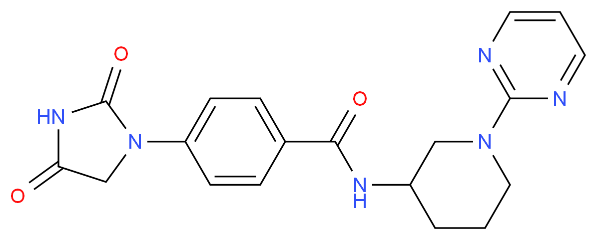 4-(2,4-dioxo-1-imidazolidinyl)-N-[1-(2-pyrimidinyl)-3-piperidinyl]benzamide_Molecular_structure_CAS_)