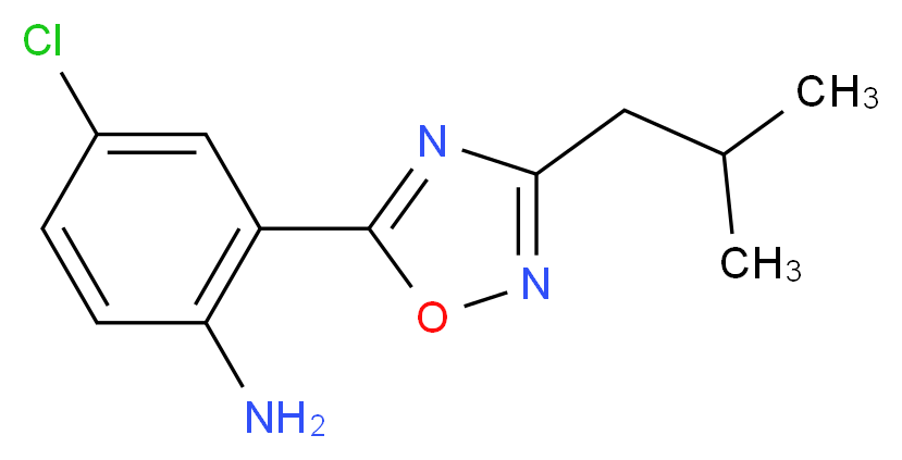 4-chloro-2-[3-(2-methylpropyl)-1,2,4-oxadiazol-5-yl]aniline_Molecular_structure_CAS_)