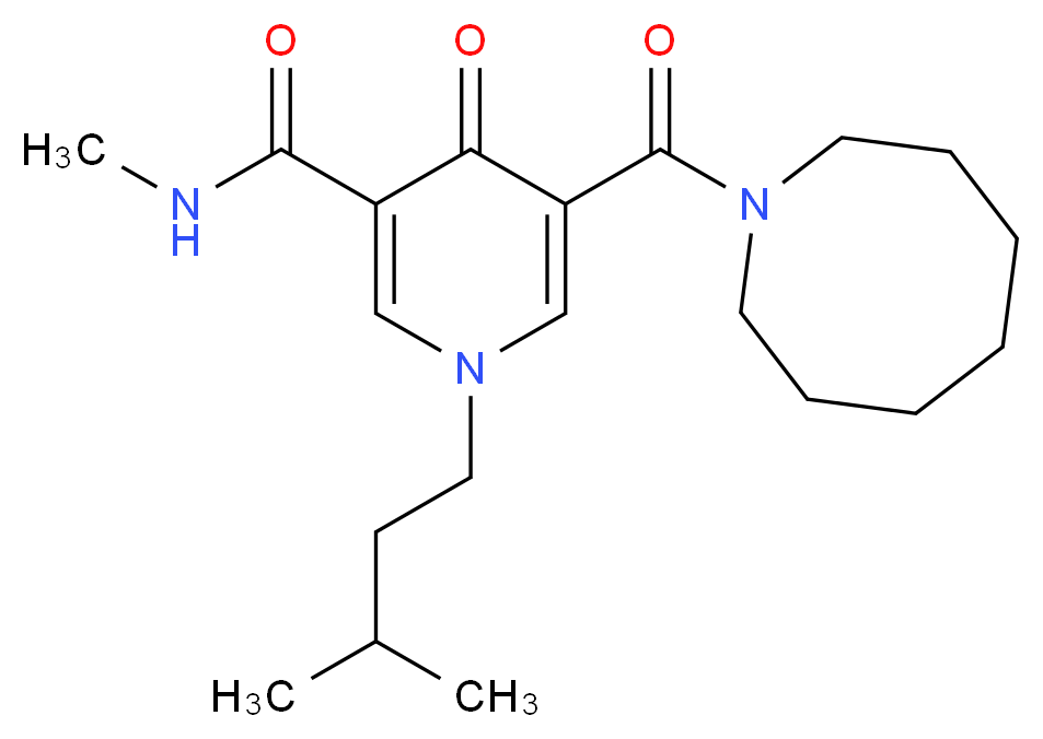 5-(1-azocanylcarbonyl)-N-methyl-1-(3-methylbutyl)-4-oxo-1,4-dihydro-3-pyridinecarboxamide_Molecular_structure_CAS_)