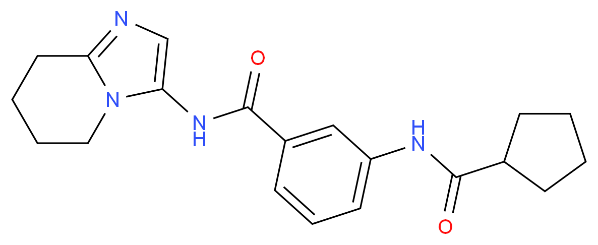 3-[(cyclopentylcarbonyl)amino]-N-(5,6,7,8-tetrahydroimidazo[1,2-a]pyridin-3-yl)benzamide_Molecular_structure_CAS_)