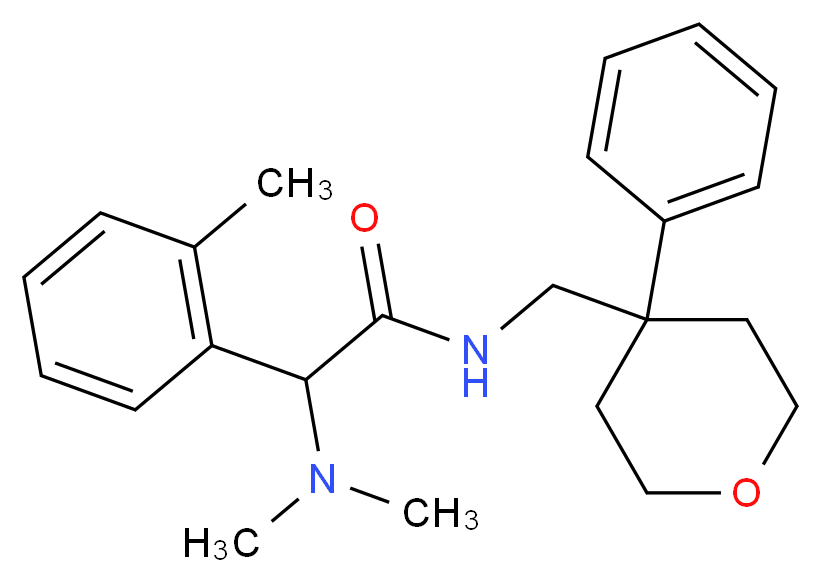 2-(dimethylamino)-2-(2-methylphenyl)-N-[(4-phenyltetrahydro-2H-pyran-4-yl)methyl]acetamide_Molecular_structure_CAS_)