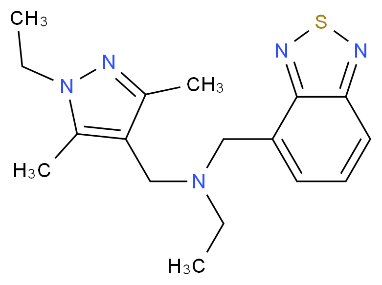 (2,1,3-benzothiadiazol-4-ylmethyl)ethyl[(1-ethyl-3,5-dimethyl-1H-pyrazol-4-yl)methyl]amine_Molecular_structure_CAS_)
