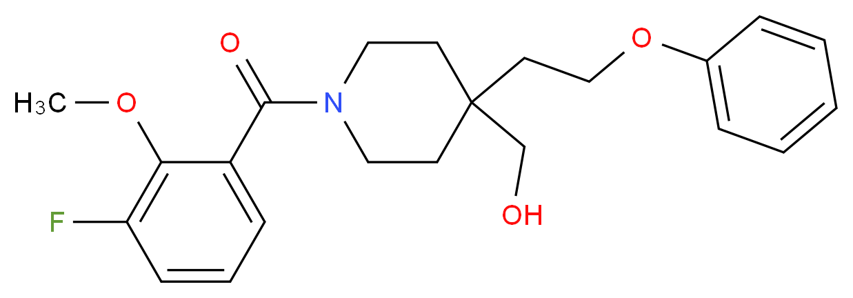 [1-(3-fluoro-2-methoxybenzoyl)-4-(2-phenoxyethyl)piperidin-4-yl]methanol_Molecular_structure_CAS_)