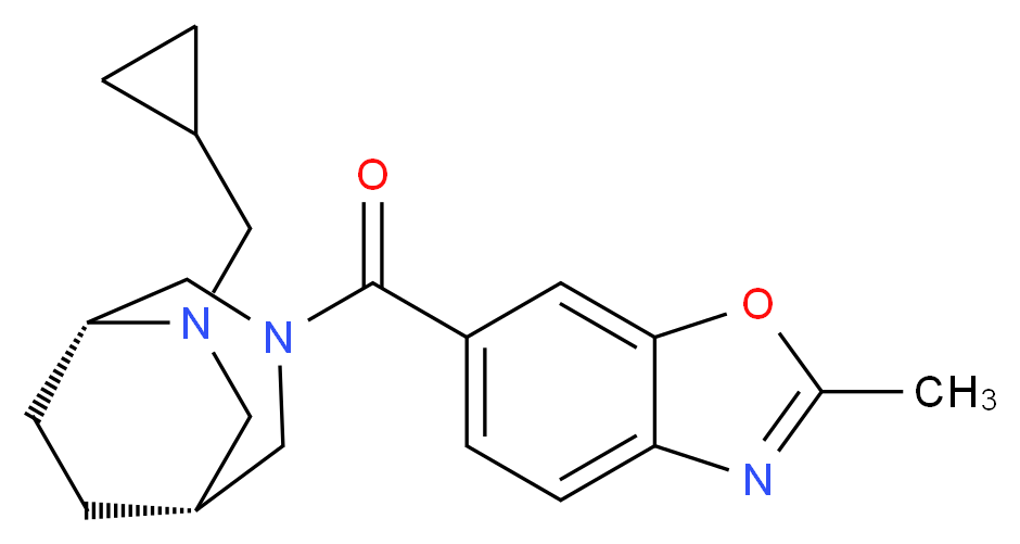 6-{[(1R*,5R*)-6-(cyclopropylmethyl)-3,6-diazabicyclo[3.2.2]non-3-yl]carbonyl}-2-methyl-1,3-benzoxazole_Molecular_structure_CAS_)