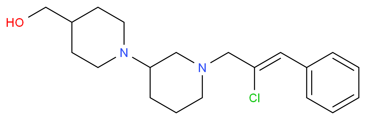{1'-[(2Z)-2-chloro-3-phenyl-2-propen-1-yl]-1,3'-bipiperidin-4-yl}methanol_Molecular_structure_CAS_)