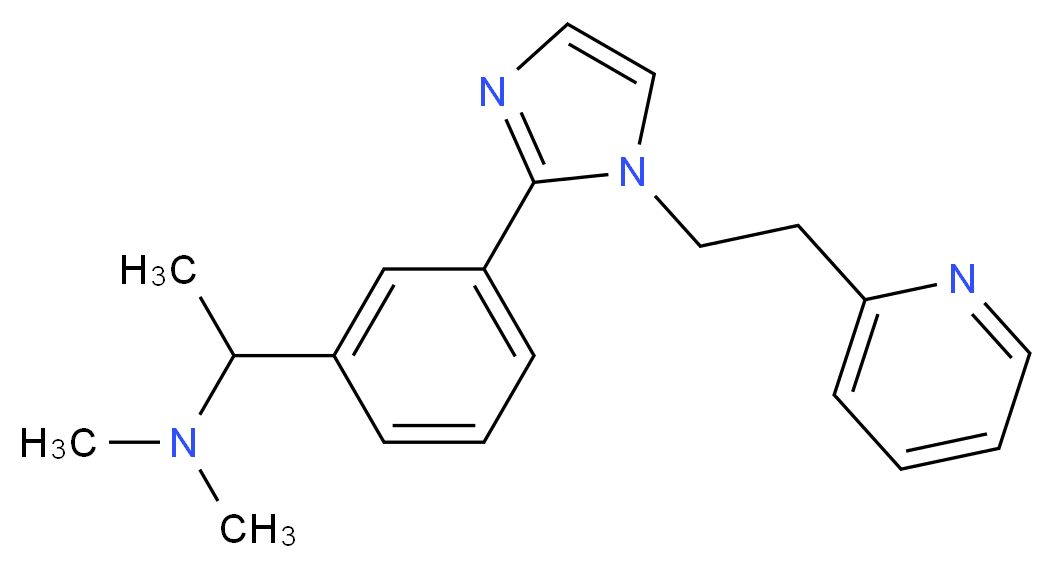 N,N-dimethyl-1-{3-[1-(2-pyridin-2-ylethyl)-1H-imidazol-2-yl]phenyl}ethanamine_Molecular_structure_CAS_)