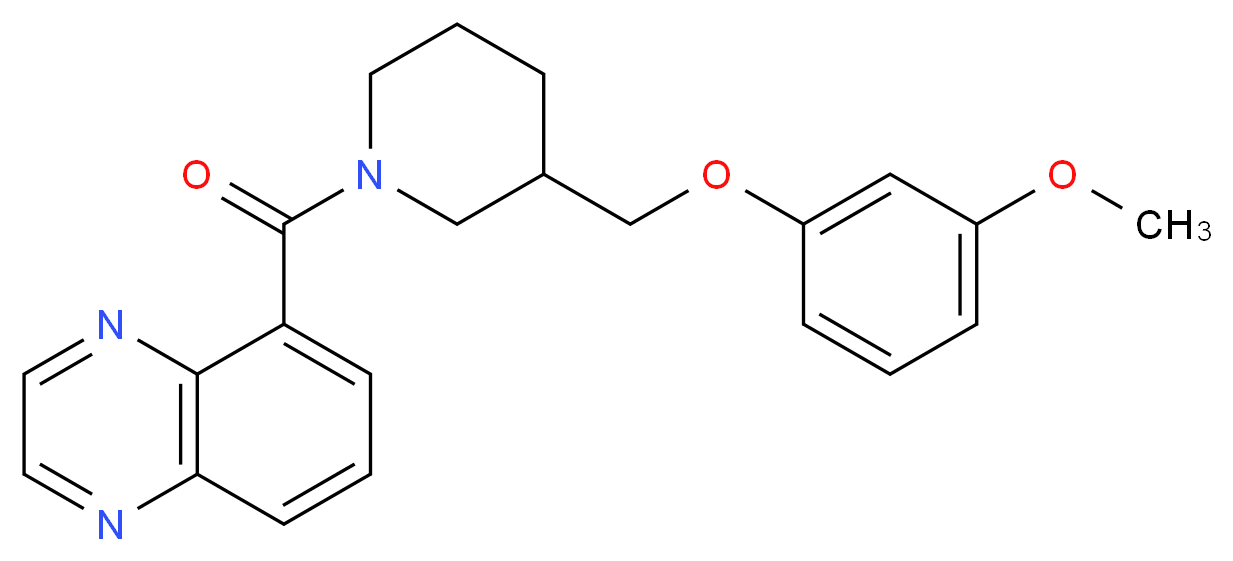 5-({3-[(3-methoxyphenoxy)methyl]-1-piperidinyl}carbonyl)quinoxaline_Molecular_structure_CAS_)