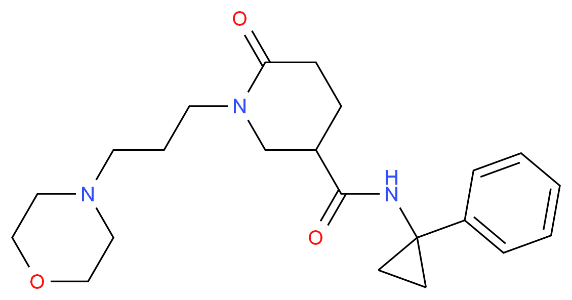 1-[3-(4-morpholinyl)propyl]-6-oxo-N-(1-phenylcyclopropyl)-3-piperidinecarboxamide_Molecular_structure_CAS_)
