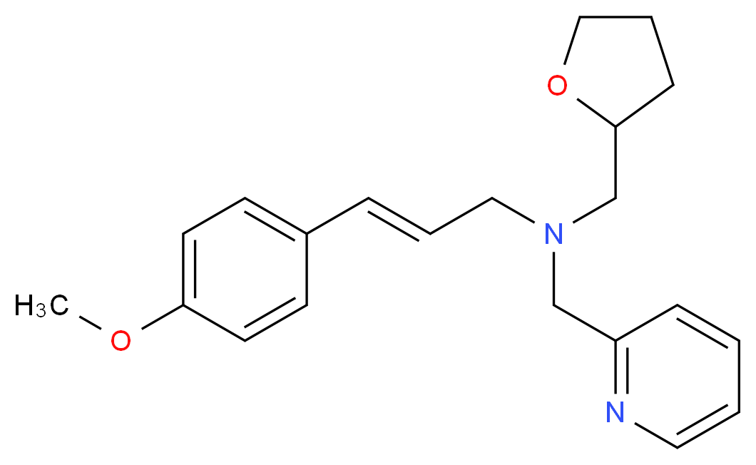(2E)-3-(4-methoxyphenyl)-N-(pyridin-2-ylmethyl)-N-(tetrahydrofuran-2-ylmethyl)prop-2-en-1-amine_Molecular_structure_CAS_)