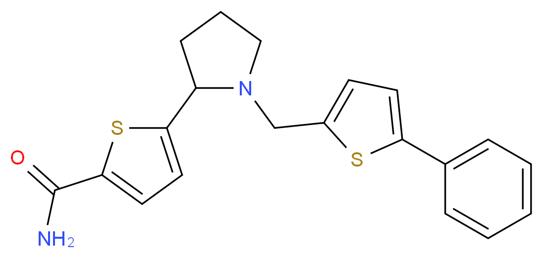 5-{1-[(5-phenyl-2-thienyl)methyl]-2-pyrrolidinyl}-2-thiophenecarboxamide_Molecular_structure_CAS_)