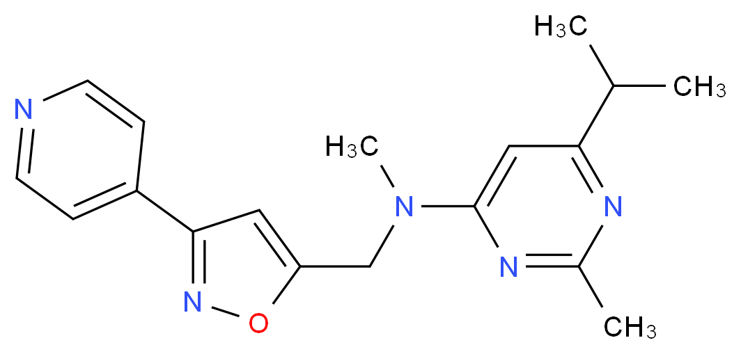 6-isopropyl-N,2-dimethyl-N-[(3-pyridin-4-ylisoxazol-5-yl)methyl]pyrimidin-4-amine_Molecular_structure_CAS_)