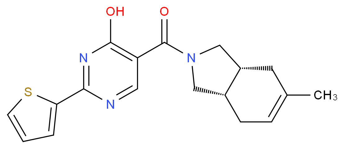 5-{[(3aR*,7aS*)-5-methyl-1,3,3a,4,7,7a-hexahydro-2H-isoindol-2-yl]carbonyl}-2-(2-thienyl)pyrimidin-4-ol_Molecular_structure_CAS_)