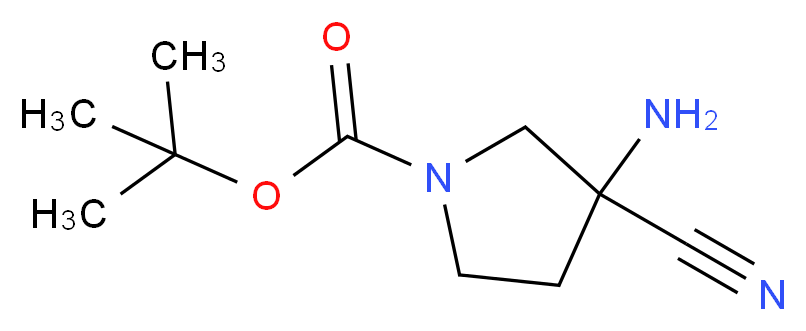 tert-Butyl 3-amino-3-cyanopyrrolidine-1-carboxylate_Molecular_structure_CAS_871115-54-7)