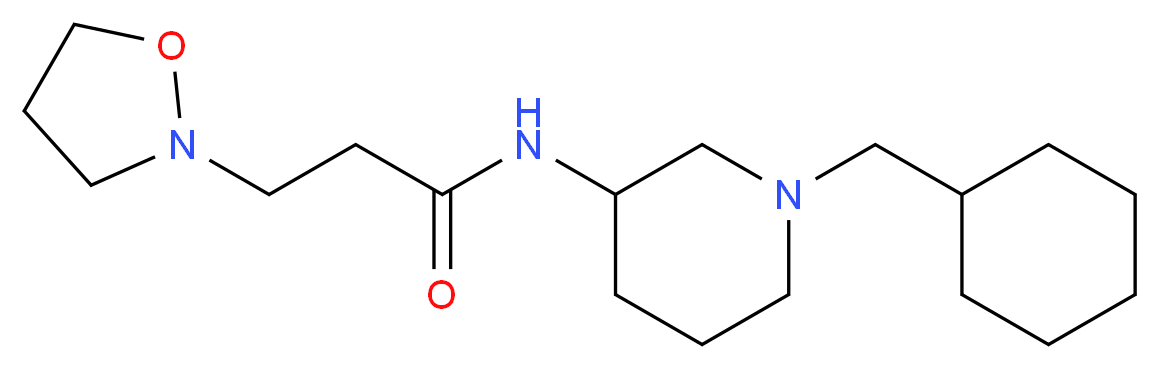 N-[1-(cyclohexylmethyl)-3-piperidinyl]-3-(2-isoxazolidinyl)propanamide_Molecular_structure_CAS_)