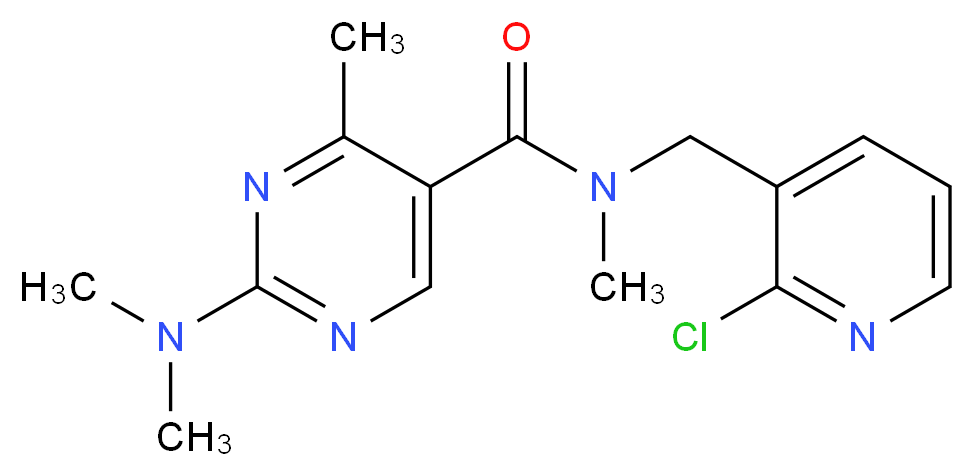 N-[(2-chloro-3-pyridinyl)methyl]-2-(dimethylamino)-N,4-dimethyl-5-pyrimidinecarboxamide_Molecular_structure_CAS_)