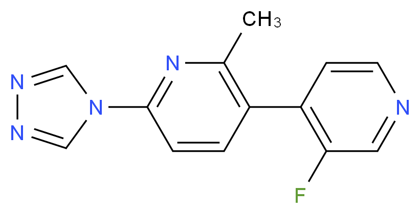 3'-fluoro-2-methyl-6-(4H-1,2,4-triazol-4-yl)-3,4'-bipyridine_Molecular_structure_CAS_)