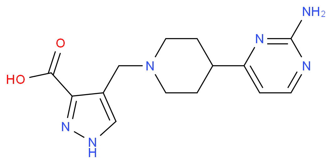 4-{[4-(2-aminopyrimidin-4-yl)piperidin-1-yl]methyl}-1H-pyrazole-3-carboxylic acid_Molecular_structure_CAS_)