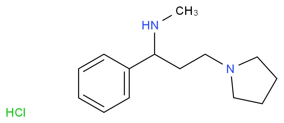 METHYL(1-PHENYL-3-PYRROLIDIN-1-YLPROPYL)AMINE HCL_Molecular_structure_CAS_672310-28-0)