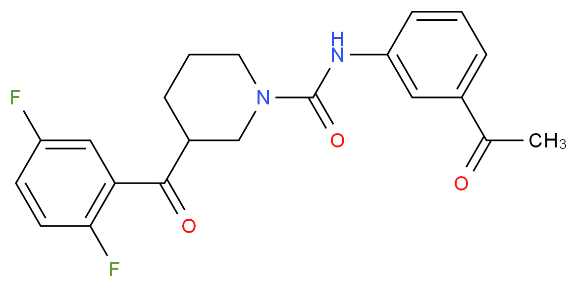 N-(3-acetylphenyl)-3-(2,5-difluorobenzoyl)-1-piperidinecarboxamide_Molecular_structure_CAS_)
