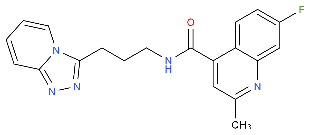 7-fluoro-2-methyl-N-(3-[1,2,4]triazolo[4,3-a]pyridin-3-ylpropyl)-4-quinolinecarboxamide_Molecular_structure_CAS_)