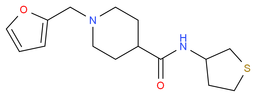 1-(2-furylmethyl)-N-(tetrahydro-3-thienyl)-4-piperidinecarboxamide_Molecular_structure_CAS_)