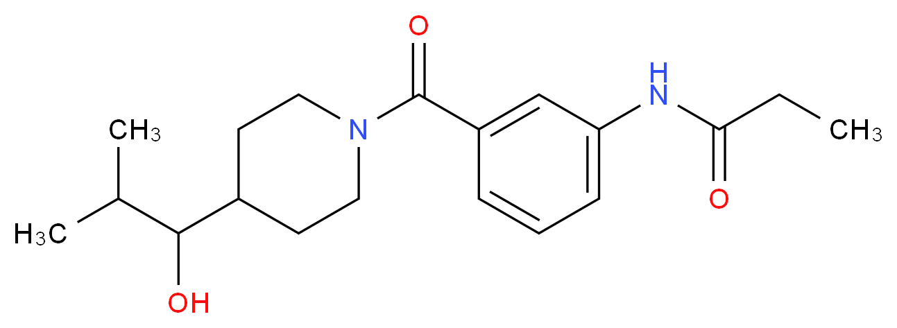 N-(3-{[4-(1-hydroxy-2-methylpropyl)piperidin-1-yl]carbonyl}phenyl)propanamide_Molecular_structure_CAS_)