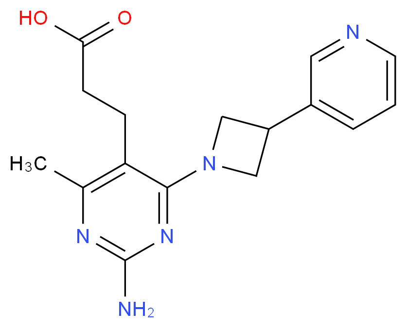 3-[2-amino-4-methyl-6-(3-pyridin-3-ylazetidin-1-yl)pyrimidin-5-yl]propanoic acid_Molecular_structure_CAS_)